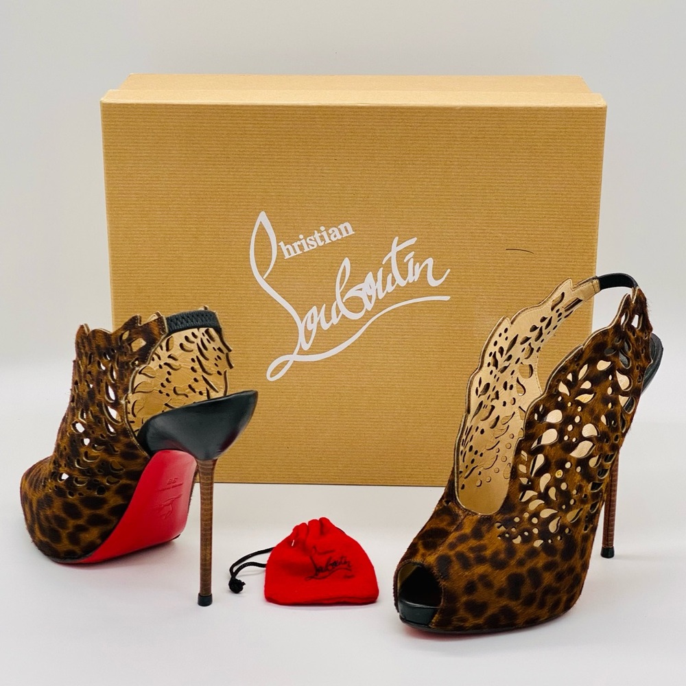EUC Christian Louboutin Markesling Pony Hair Heels